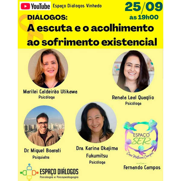 Diálogos: A escuta e o acolhimento ao sofrimento existencial